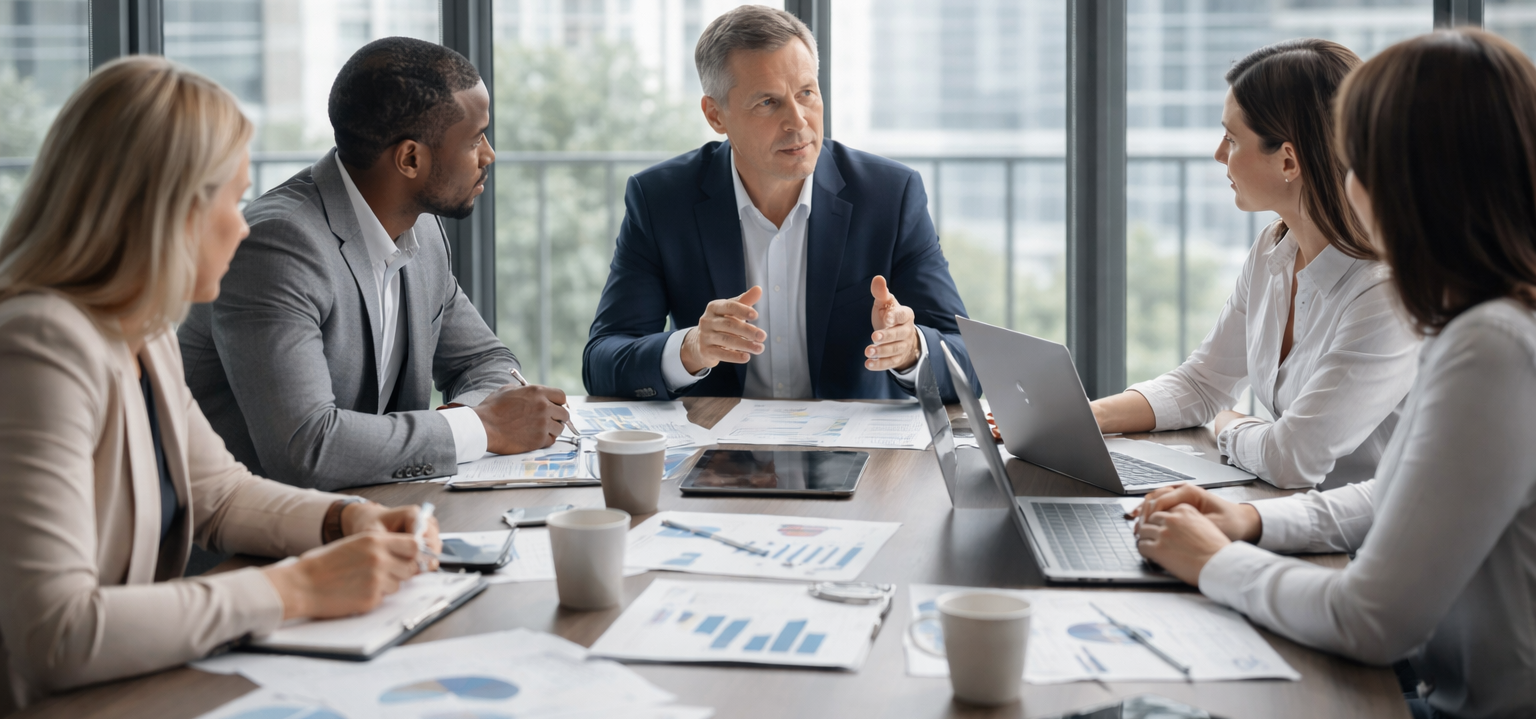 Corporate office decision-making context